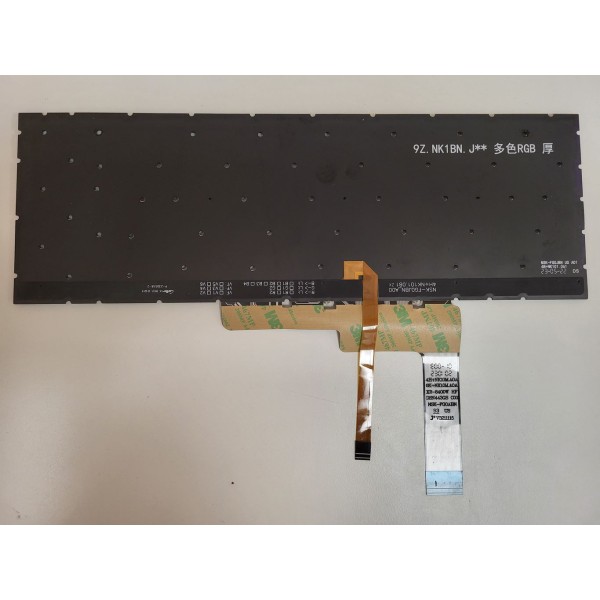 Tastatura Laptop Gaming, MSI, Katana 15 B13VGK, B13VFK, B13VEK, MS-1585, iluminata, RGB 4-Zone, 16 pini, neagra, layout US