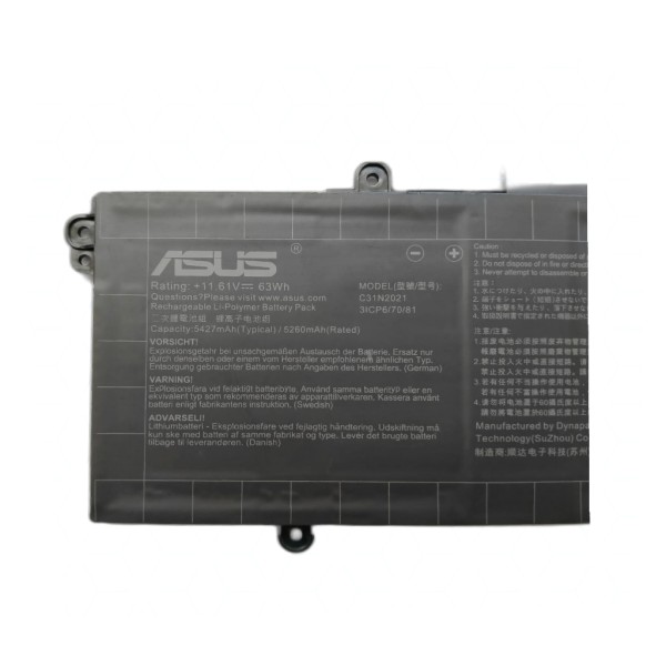 Baterie Laptop, Asus, ZenBook 14 Flip UN5401Q, UN5401QA, UN5401R, UN5401RA, 0B200-040300000, 3ICP6/70/81, C31N2021, 11.61V, 5260mAh,  63Wh
