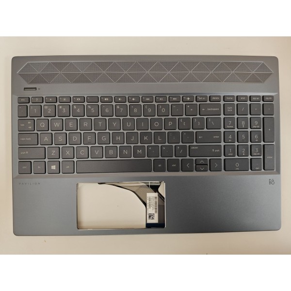 Carcasa superioara cu tastatura palmrest Laptop, HP, Pavilion 15-CW, 15Z-CW, TPN-Q210, EBG7B015010-1, DZC54G7BTATP60, albastra, layout US