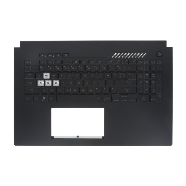 Carcasa superioara cu tastatura palmrest Laptop Gaming, Asus, TUF707N, TUF707NV, TUF707NVR, TUF707NU, TUF707NUR, 90NR09I2-R31UI1, FA707RC-1B, 33NJKTAJNB0, iluminata, layout US