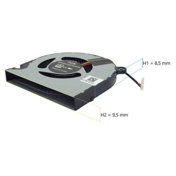 Cooler Laptop Gaming, Acer, Predator Helios 300 G3-572, DC28000JRF0, DFS541105FC0T-FJCL, 5V, 0.5A, pentru placa video GTX 1050