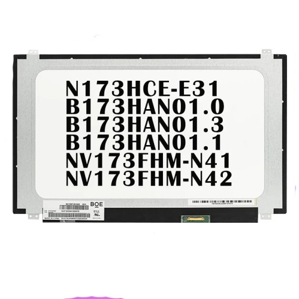 Display Laptop Gaming, Acer, Helios 300 PH317-51, N17C3, N173HCE-E31, 17.3 Inch, Full HD, IPS, slim, 60Hz, 30 pini