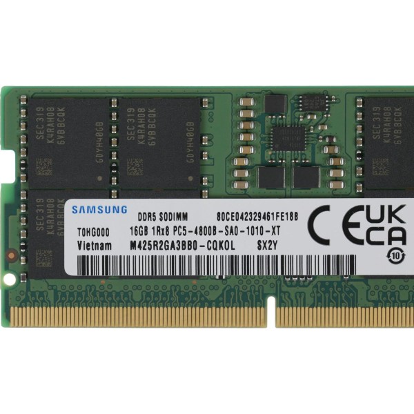 Memorie ram Laptop Samsung 16GB, DDR5, 1Rx8, 5600Mhz, PC5-5600B, M425R2GA3BB0-CQK0L, PC5-44800, CL40, Non-ECC, sodimm, 262 pini