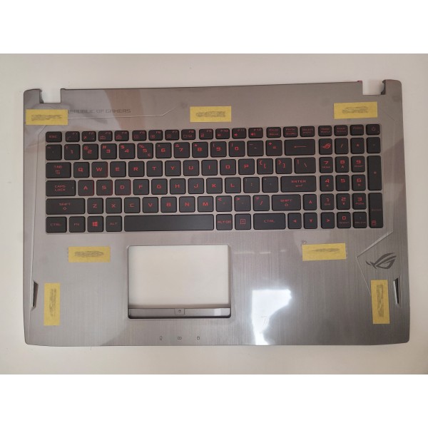 Carcasa superioara cu tastatura palmrest Laptop, Asus, ROG G502VS, G502VSK, G502VT, G502VY, 90NB0DD6-R31UI0, 13NB0DR6AP0111, iluminata, layout US