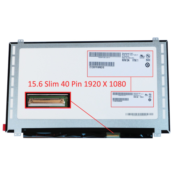 Display Laptop, HP, Envy 15-J, 15T-J, 15Z-J, TPN-I110, N156HGE-LB1 Rev. C1, 15.6 inch, LED, slim, rezolutie Full HD, 1920x1080, 360mm latime, prinderi sus si jos, 40 pini