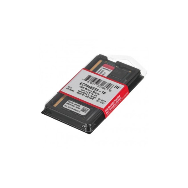 Memorie Ram Laptop Kingston 16GB, DDR5, 2Rx8, PC5-38400, 4800Mhz, KCP548SS8-16, CL40, 1.1V, Non-ECC, sodimm, 262 pini