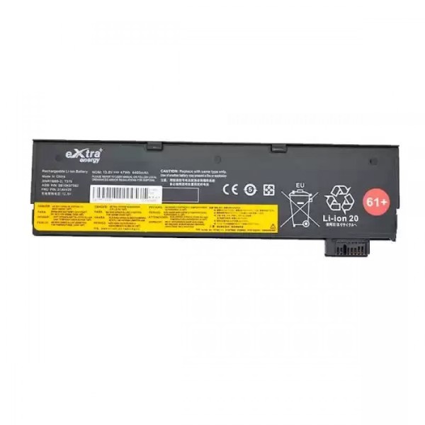 Baterie extinsa compatibila Laptop, Lenovo, ThinkPad T480 Type 20L5, 20L6, 5B10K97582, 01AV425, 10.8V, 4400mAh, 47Wh