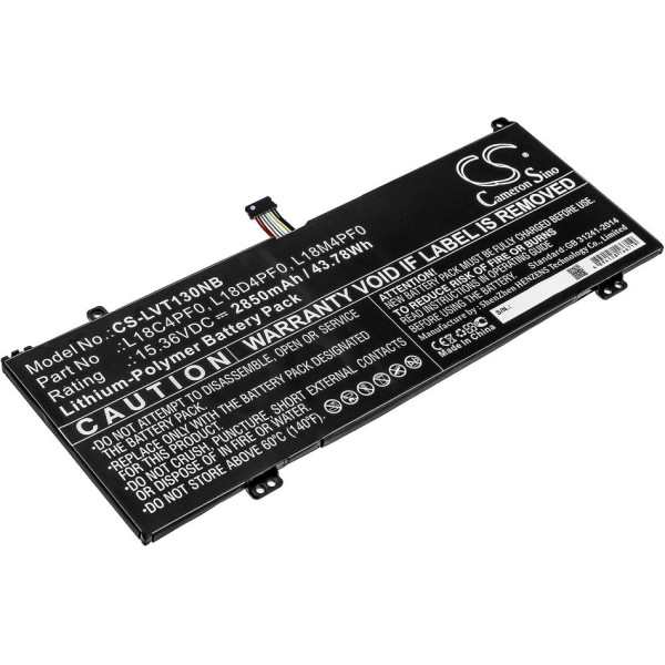 Baterie compatibila Laptop, Lenovo, ThinkBook 13S-IWL Type 20R9, 5B10W67334, L18C4PF0, 15.36V, 2850mAh, 43.78Wh