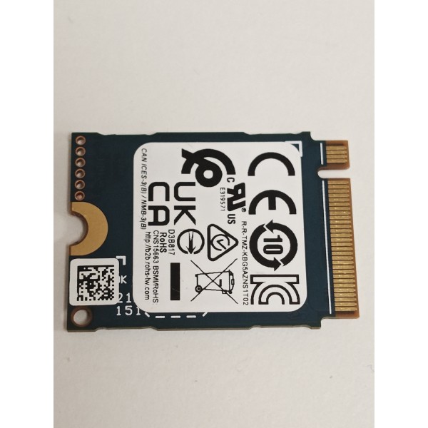 Solid State Drive (SSD) Laptop Kioxia, KBG50ZNS256G, 256GB, PCIe Gen 4 x4, M.2 format 2230, TRDFV, 3400MB/S, 1900MB/S
