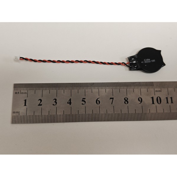 Baterie bios Laptop, CR2032, 1S85, 3V, 220mAh, 8.5cm, rosu si negru, 2 pini