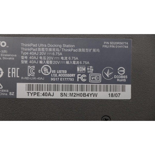 Statie de andocare Docking Station Laptop, Lenovo, ThinkPad A285 Type 20MW, 20MX, Model 40AJ0135EU