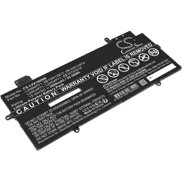 Baterie compatibila Laptop, Lenovo, ThinkPad X1 Yoga 8th Type 21HQ, 21HR, CS-LVX190NB, 15.44V, 3600mAh, 55.58Wh