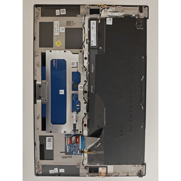 Carcasa superioara cu tastatura palmrest Laptop, Dell, Precision 5570, P91F, P91F003, TJP2V, 0TJP2V, 04W5M, 004W5M, AQ3RH000112, FR24081681, iluminata, neagra, layout UK