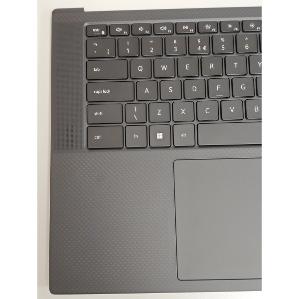 Carcasa superioara cu tastatura palmrest Laptop, Dell, Precision 5570, P91F, P91F003, TJP2V, 0TJP2V, 04W5M, 004W5M, AQ3RH000112, FR24081681, iluminata, neagra, layout UK
