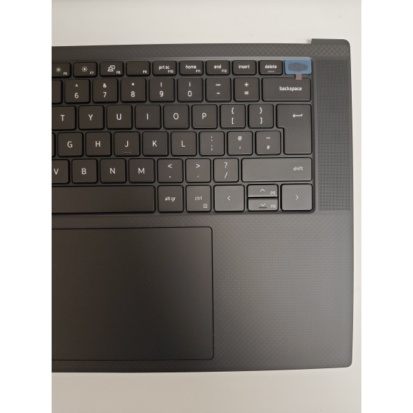 Carcasa superioara cu tastatura palmrest Laptop, Dell, Precision 5570, P91F, P91F003, TJP2V, 0TJP2V, 04W5M, 004W5M, AQ3RH000112, FR24081681, iluminata, neagra, layout UK