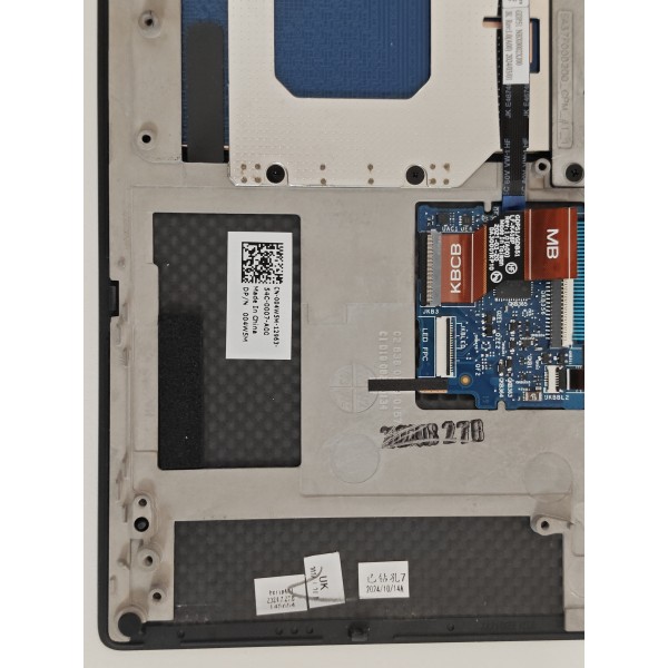 Carcasa superioara cu tastatura palmrest Laptop, Dell, Precision 5570, P91F, P91F003, TJP2V, 0TJP2V, 04W5M, 004W5M, AQ3RH000112, FR24081681, iluminata, neagra, layout UK