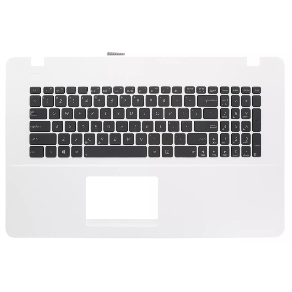 Carcasa superioara cu tastatura palmrest Laptop, Asus, F751L,F751LA, F751LAB, F751LAV, F751LD, F751LDB, F751LDV, F751LK, F751LKB, 90NB04I2-R31US0, 13NB04I2P04011-1, alba, layout US