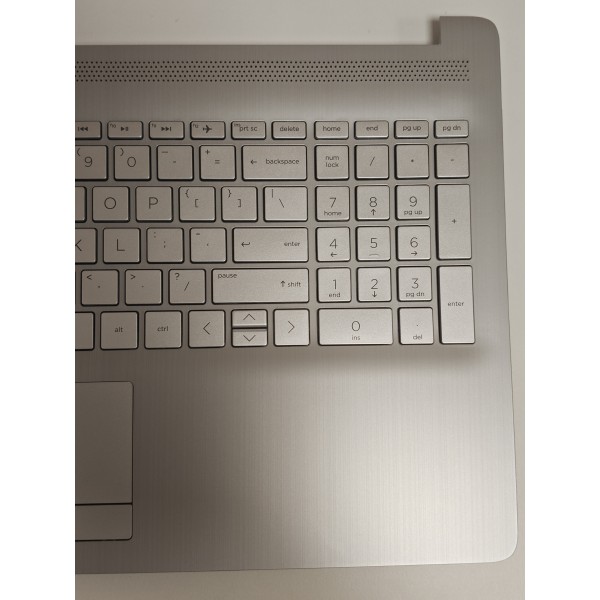 Carcasa superioara cu tastatura palmrest Laptop, HP, 250 G7, 255 G7, TPN-C135, TPN-C136, L32368-002, L33339-002, AP29M000A61, 7H2230, argintie, layout US