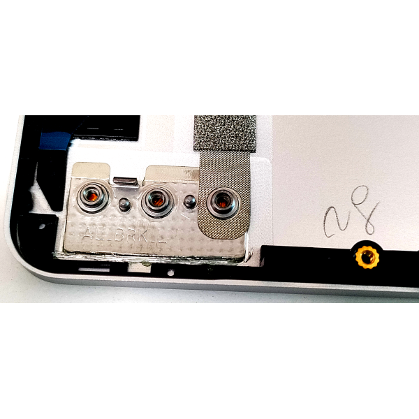 Capac Display Laptop, Lenovo, IdeaPad Slim 5 16IRU9 Type 83FW, 5CB1N54891, AM932000101, AL_BRK_L, AL_BRK_R, pentru ecran OLED si IR Camera, argintiu