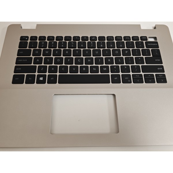 Carcasa superioara cu tastatura palmrest Laptop, Dell, Vostro 14 3401, P132G, P132G001, 2W3WV, 02W3WV, 59HNG, 059HNG, FA2XB0007A0-1, iluminata, argintie, layout US