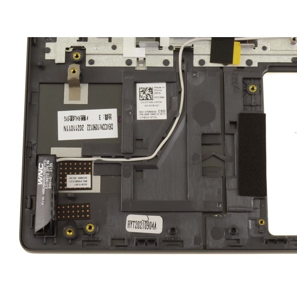 Carcasa superioara cu tastatura palmrest Laptop, Dell, Vostro 5415, P143G, P143G002, 7XR80, 07XR80, 7CX64, 07CX64, 046HG9, 460.0N603.0014, iluminata, neagra, layout US