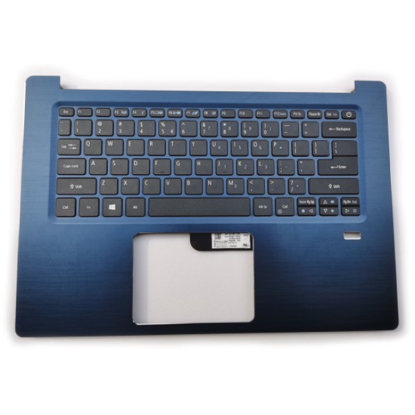 Carcasa superioara cu tastatura palmrest Laptop, Acer, Swift 3 SF314-52, SF314-52G, N17P3, 6B.GQQN5.001, 6BGQQN5001, 13N1-20A0D01, iluminata, albastra, layout US