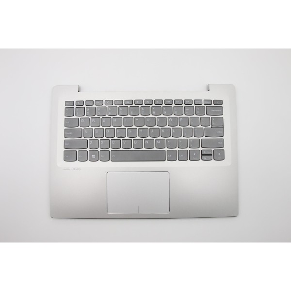 Carcasa superioara cu tastatura palmrest Laptop, Lenovo, IdeaPad 520S-14IKB Type 80X2, 81BL, 5CB0N78559, AP1YS000302, ET1YN000100, AM1YS000200, iluminata, Mineral Grey, layout US