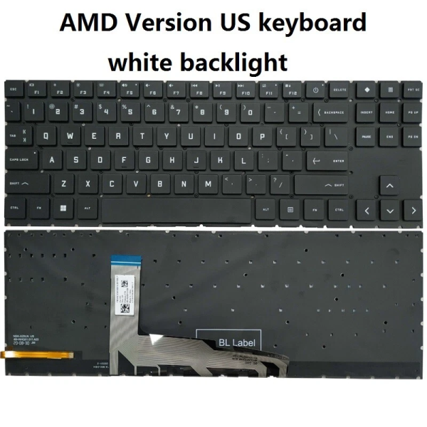 Tastatura palmrest Laptop Gaming, HP, OMEN 16-WD, 16T-WD, TPN-C168 iluminata, conector 4 pini, neagra, layout US