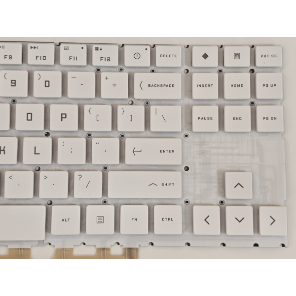 Tastatura Laptop Gaming, HP, OMEN 16-WF, 16T-WF, TPN-C167, iluminata, RGB, conector 20 pini, alba, layout US