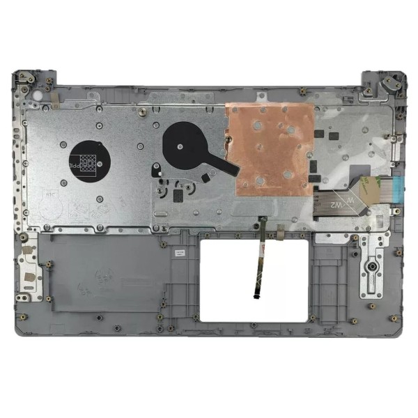 Carcasa superioara cu tastatura palmrest Laptop, Dell, Inspiron 15 5575, P75F, P75F002, MR2KH, 0MR2KH, 4D3R8, 04D3R8, AP21C000810, FA21C000J10-2, iluminata, argintie, layout US
