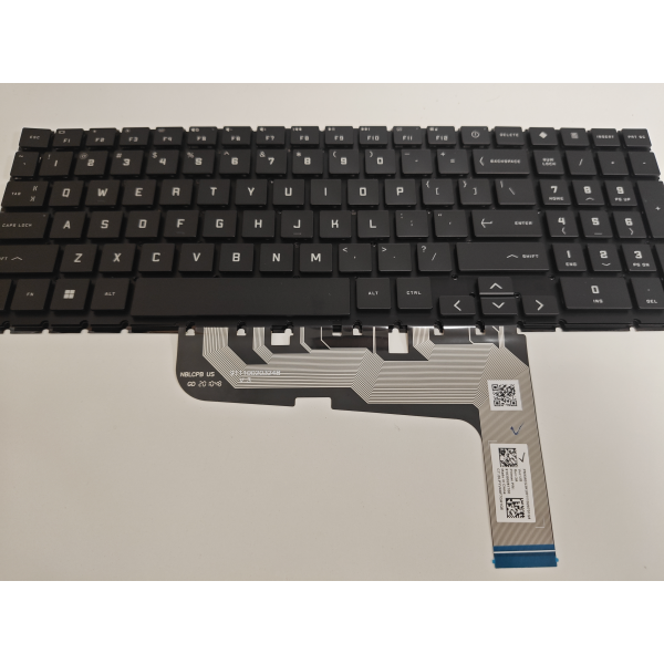 Tastatura Laptop Gaming, HP, OMEN 16-U, iluminata, conector 4 pini, neagra, versiunea 2, layout US