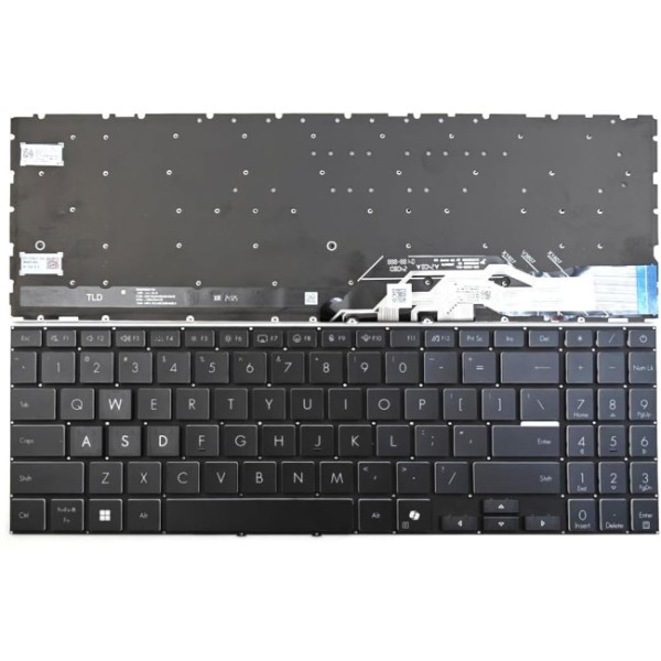 Tastatura Laptop Gaming, Asus, VivoBook 16 V3607V, V3607VH, V3607VJ, V3607VM, V3607VP, V3607VU, iluminata, neagra, layout US
