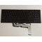 Tastatura Laptop Gaming, HP, OMEN 16-WD, 16T-WD, TPN-C168 iluminata, conector 4 pini, taste negre cu scris rosu, versiunea 2, layout US