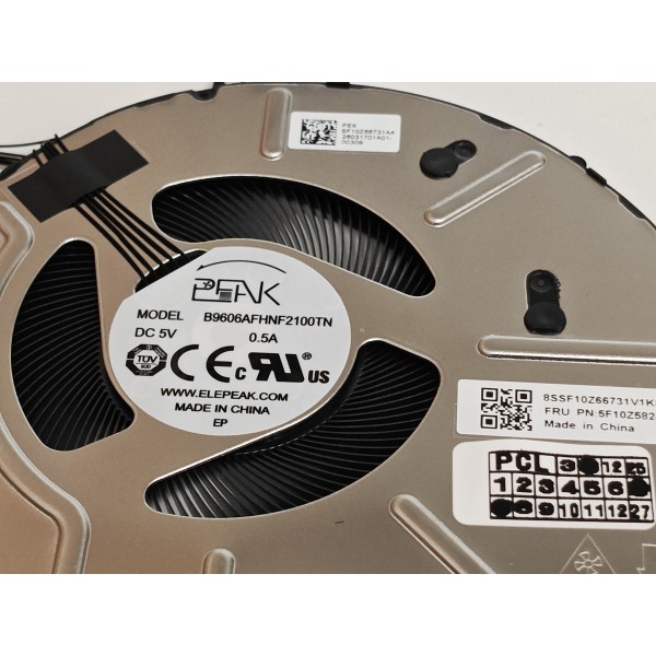 Cooler Laptop, Lenovo, ThinkPad L14 Gen 3 Type 21H1, 21H2, 21H5, 21H6, 5F10Z58247, B9606AFNF2100TN, 5V, 0.5A