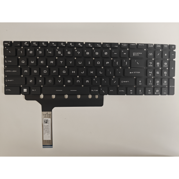 Tastatura Laptop Gaming, MSI, Vector GP76HX, 12UGS, 12UH, 12UHS, MS-17K5, iluminata, RGB Per Key, neagra, layout US