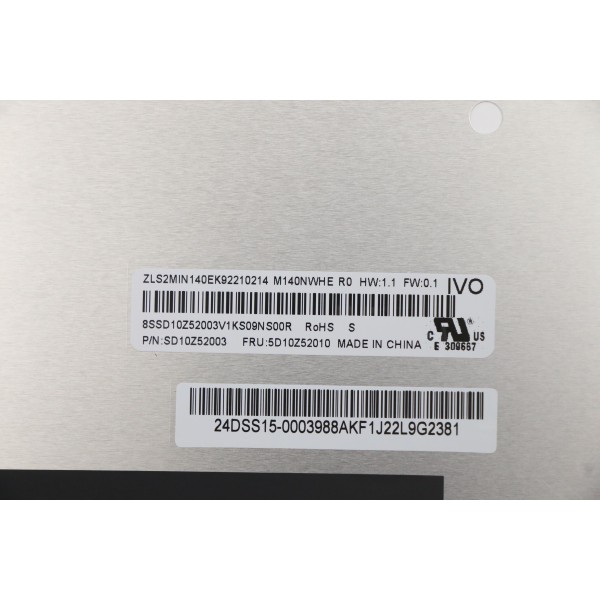 Display compatibil Laptop, AU Optronics, B140QAN05.H, 14.0 inch, rezolutie 2.2K, 2240x1400, IPS, conector ingust, narrow, 40 pini