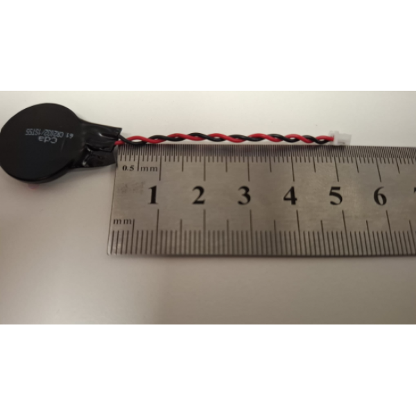 Baterie bios Laptop, CR2032, 1ST55, 3V, 220mAh, CDA 61, 5.5cm, rosu si negru, conector Molex 51021, 1,25 mm, 2 pini