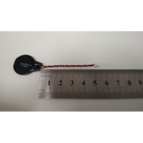 Baterie bios Laptop, CR2025, 1ST55, 3V, 220mAh, CDA 53, 5.5cm, rosu si negru, conector ACES 50285, 1.25 mm, 2 pini