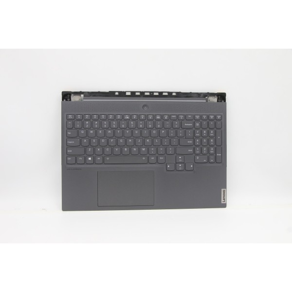 Carcasa superioara cu tastatura palmrest Laptop Gaming, Lenovo, Legion 7-16ITHg6 Type 82K6, 5CB1D05140, 5CB1D05147, AM1ZU000110, iluminata, RGB, 20 pini, gri, layout US