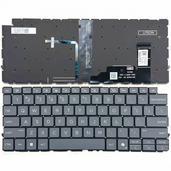 Tastatura Laptop, HP, EliteBook 8 G1a 14 inch, iluminata, gri, layout US