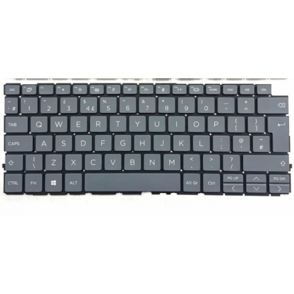 Tastatura Laptop, HP, EliteBook 8 G1a 14 inch, iluminata, gri, layout UK