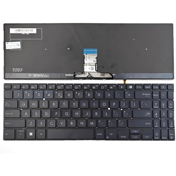 Tastatura Laptop, Asus, ExpertBook L1 L1500C, L1500CD, L1500CDA, iluminata, neagra, layout US