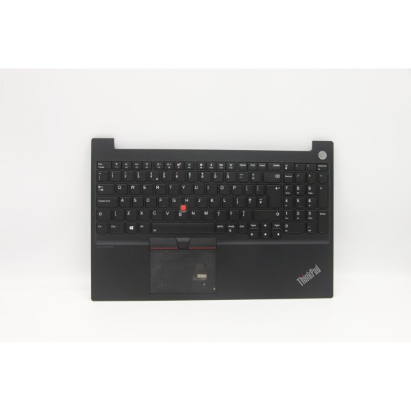 Carcasa superioara cu tastatura palmrest Laptop, Lenovo, Thinkpad E15 Gen 1 Type 20RD, 20RE, 5M10V16943, AM1D6000600, AM1D6000A00, FA1D6000EX0, FE5A0, iluminata, neagra, layout UK