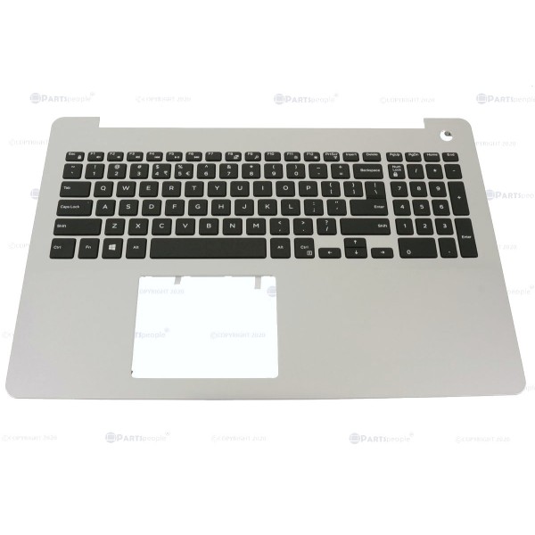 Carcasa superioara cu tastatura palmrest Laptop, Dell, Inspiron 15 5583, P86F, P86F001, HC3KR, 0HC3KR, F77JT, 0F77JT, 021HY, 0021HY, 439.0FW02.0002-3, argintie, layout US