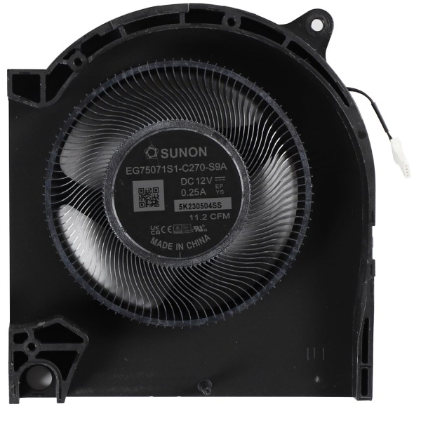 Cooler procesor Laptop Gaming, Dell, G16 7635 P122F, P122F003, EG75071S1-C270-S9A, 12V, 0.25A, CPU