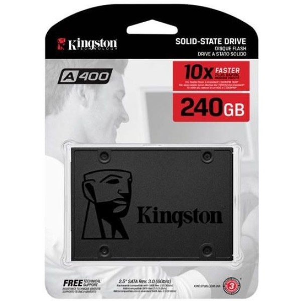 Solid State Drive (SSD) Kingston A400, 240GB, 2.5", SATA III