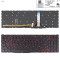 Tastatura compatibila Laptop Gaming, Acer, Nitro V16 ANV16-71, iluminata, conector 4 pini, negru cu rosu, layout US