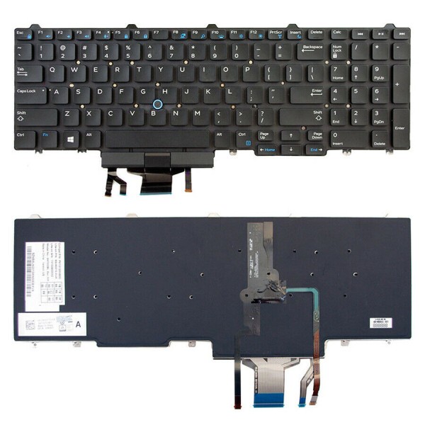 Tastatura Laptop, Dell, Precision 15 3510, 3520, 3530, 7510, 7520, N7CXW, TF5M0, cu iluminare, layout US