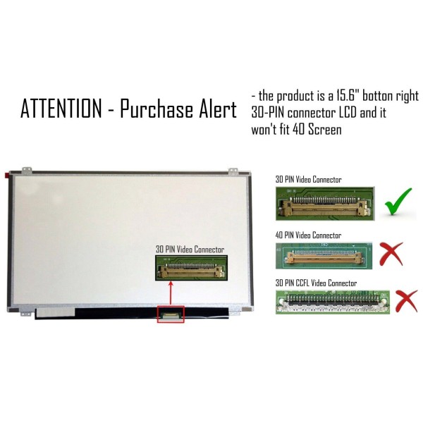 Display Laptop, Lenovo, ThinkPad Edge E540 Type 20C6, 00HM130, 04X0529, 04X5501, 00HN888, 04X5137, 04X5480, N156HGE-EA1 Rev. C1, 15.6 inch, LED, slim, FHD, 360mm latime, 30 pini